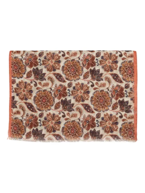 ROSI floral frayed scarf