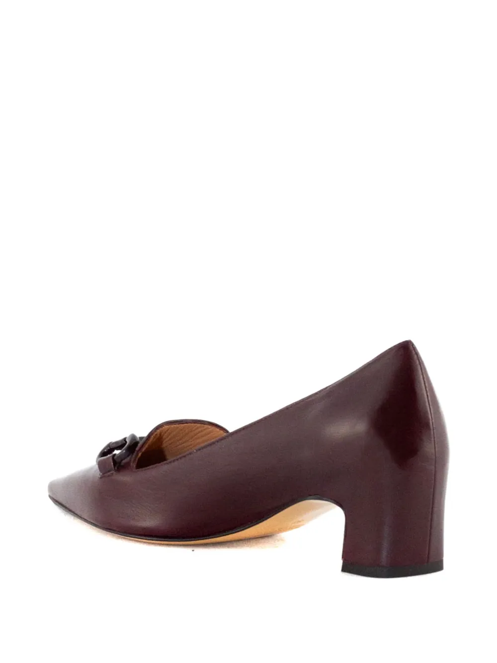 Mara Bini 40mm Leather Heeled Pumps In Red