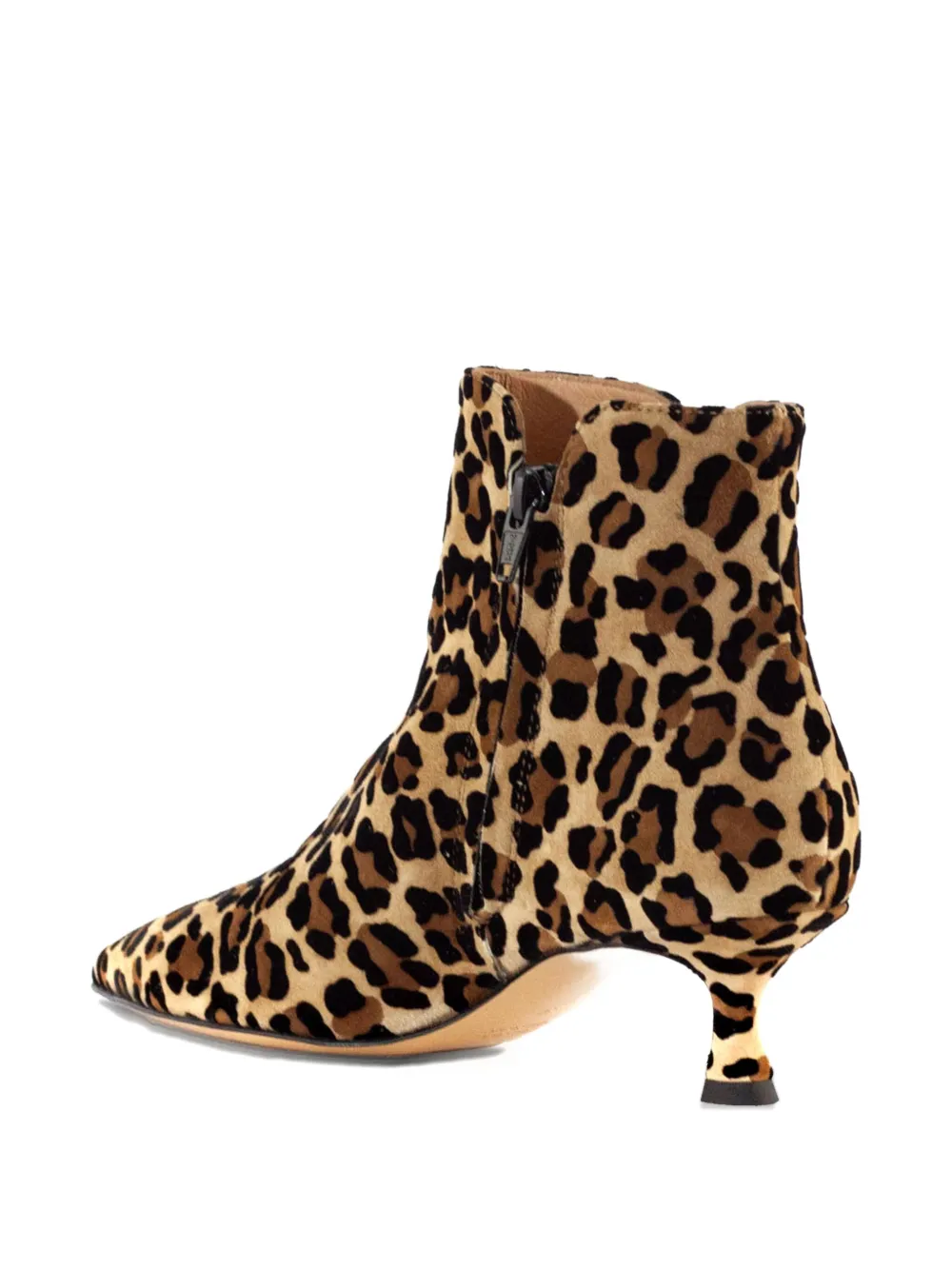 Mara Bini 50mm Leopard-print Ankle Boots In Brown