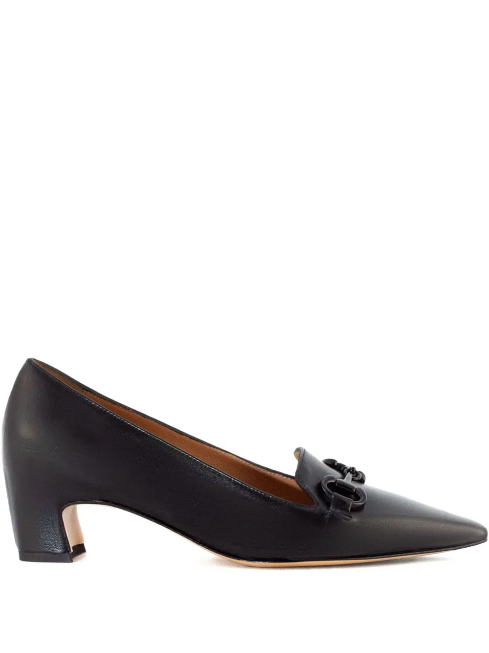 mara bini 40mm leather heeled pumps - ブラック mara bini 40mm leather heeled pumps - ブラック