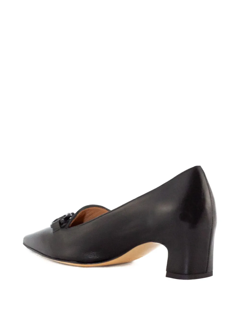 Mara Bini 40mm Leather Heeled Pumps In Black