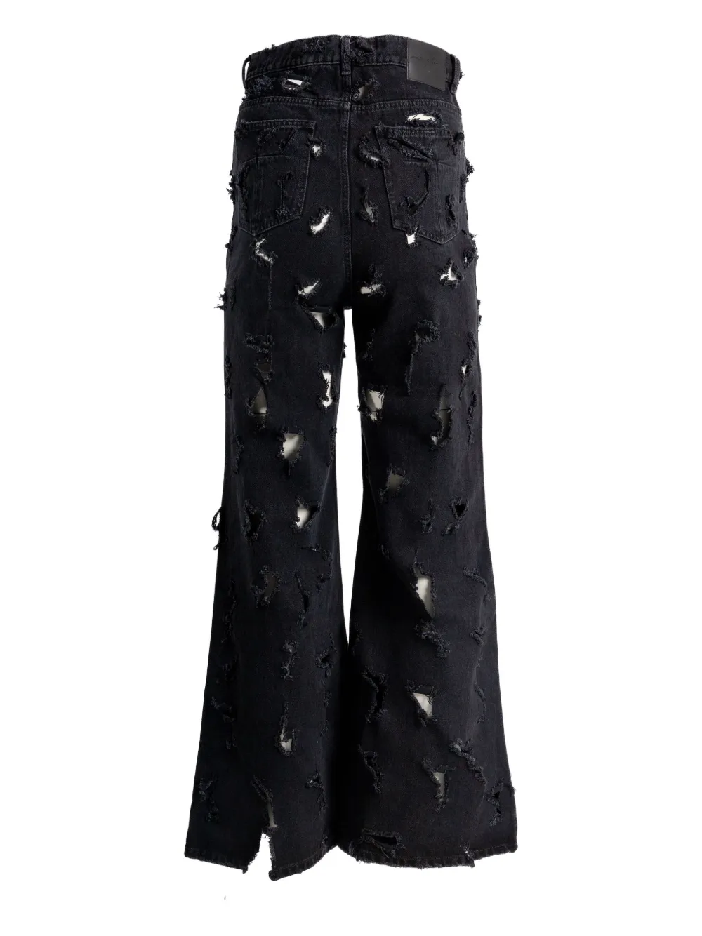 Matières Fécales Gerafelde jeans - Zwart