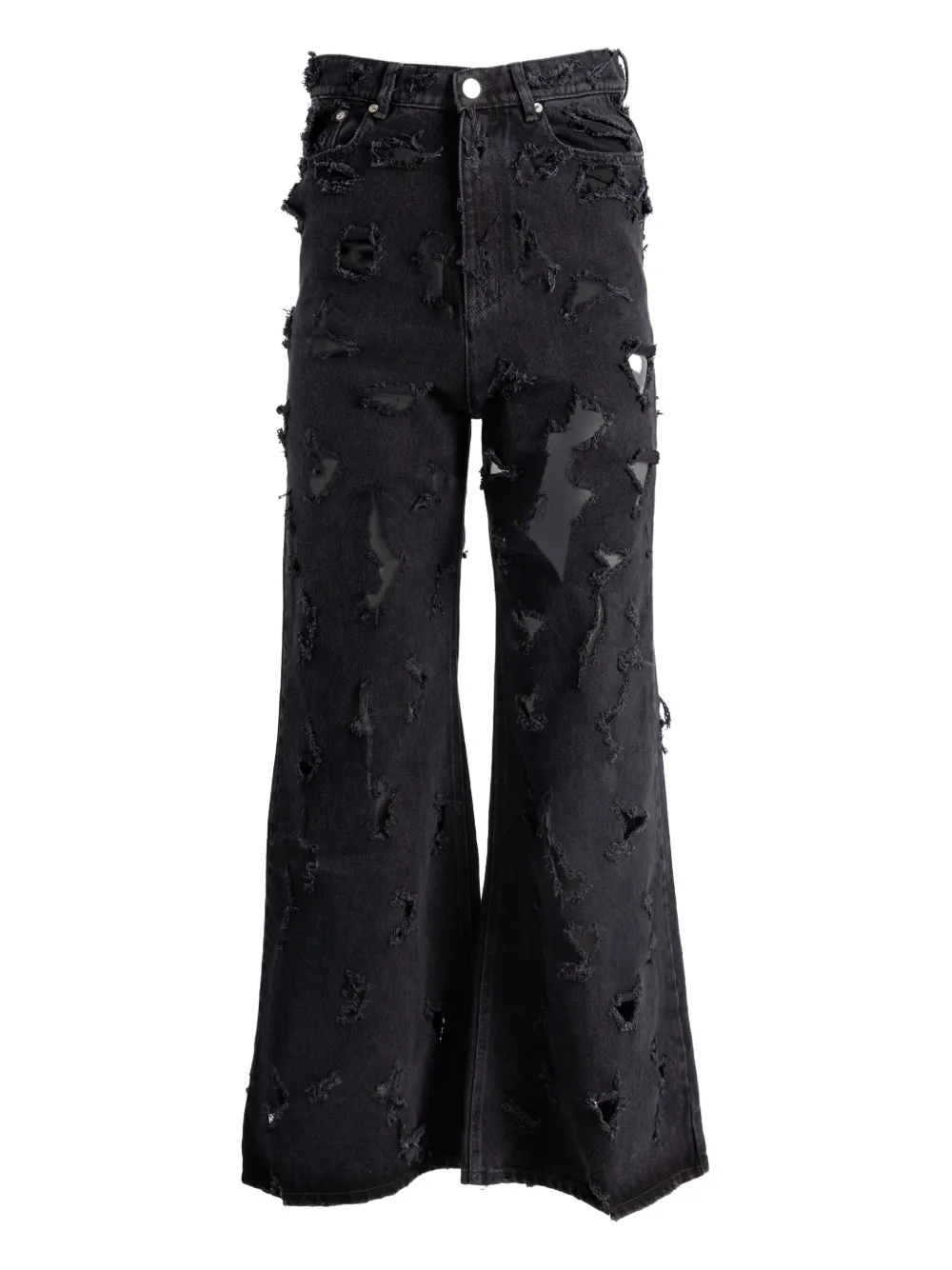 Matières Fécales distressed-effect jeans | Black | Image 1