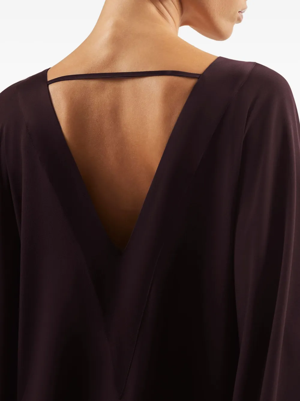 Taller Marmo Very Ross Fringed Asymmetric Kaftan In Brown