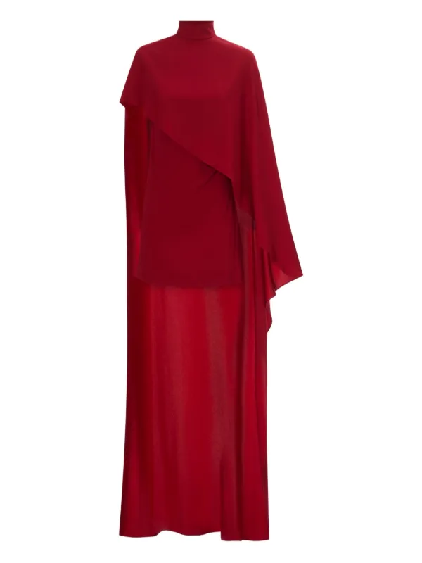 Taller Marmo Carrington Cape Mini Dress in Red