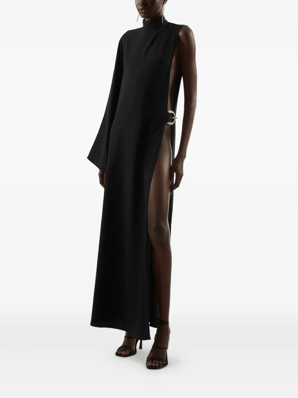 Taller Marmo Michela midi-jurk met ringdetail - Zwart