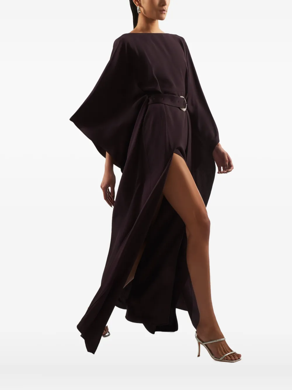 Taller Marmo Fitzgerald maxi-jurk met ceintuur Bruin