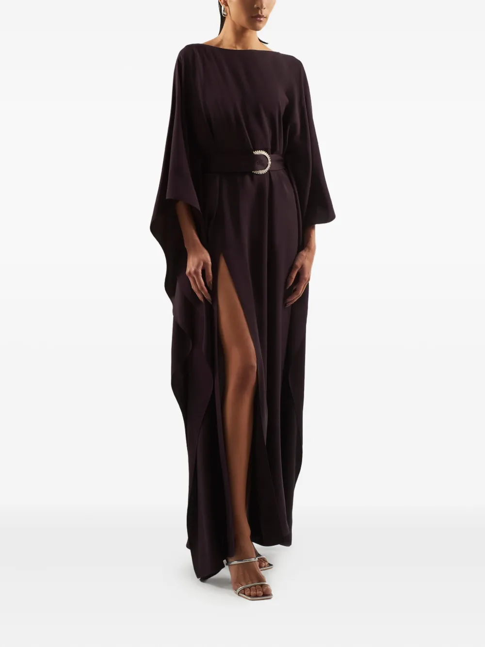 Taller Marmo Fitzgerald maxi-jurk met ceintuur - Bruin