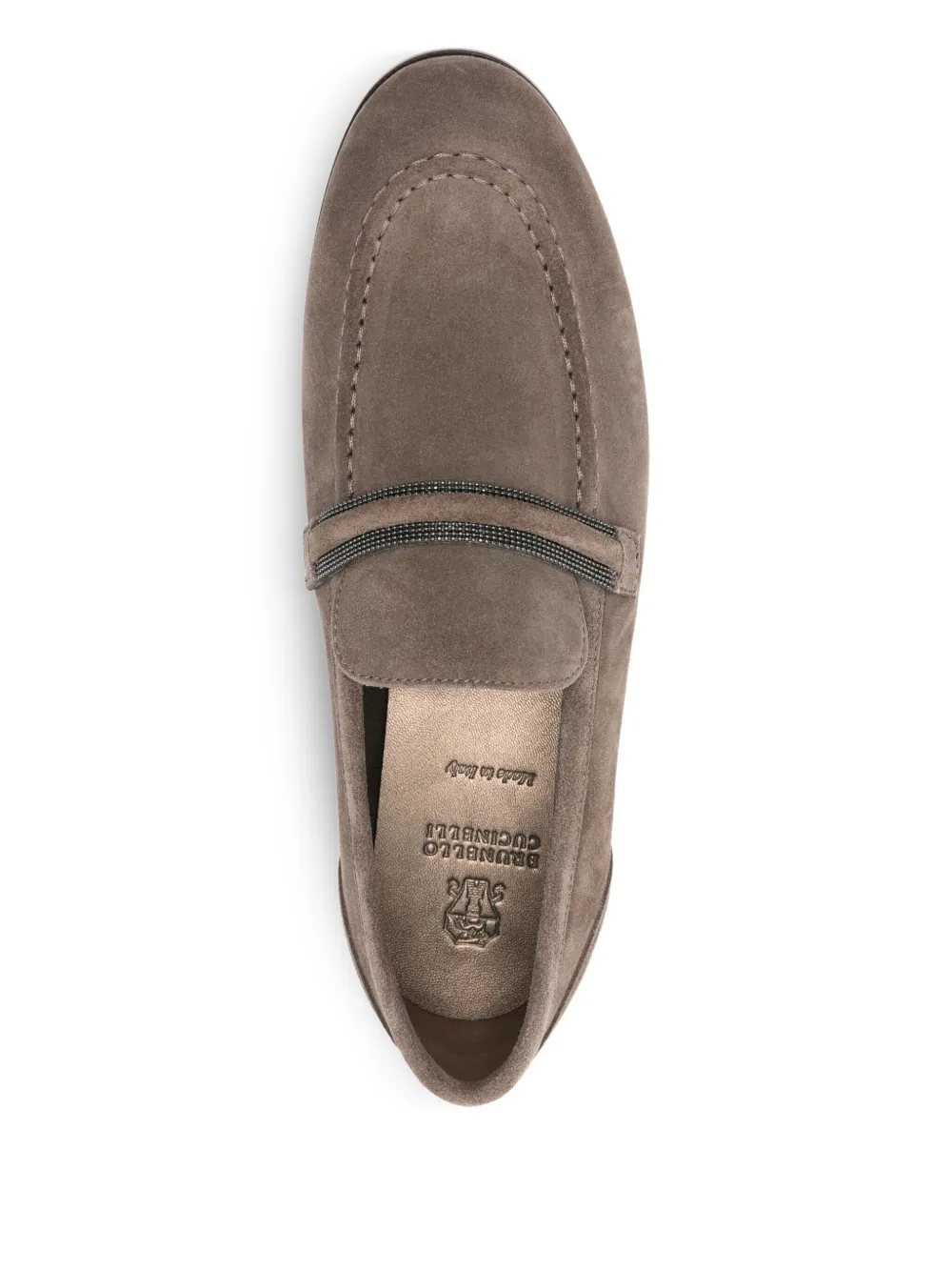 Brunello Cucinelli Loafers met monoli afwerking Bruin
