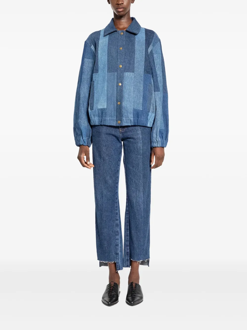  E.l.v Denim Kara Bomber Jacket - Blue 