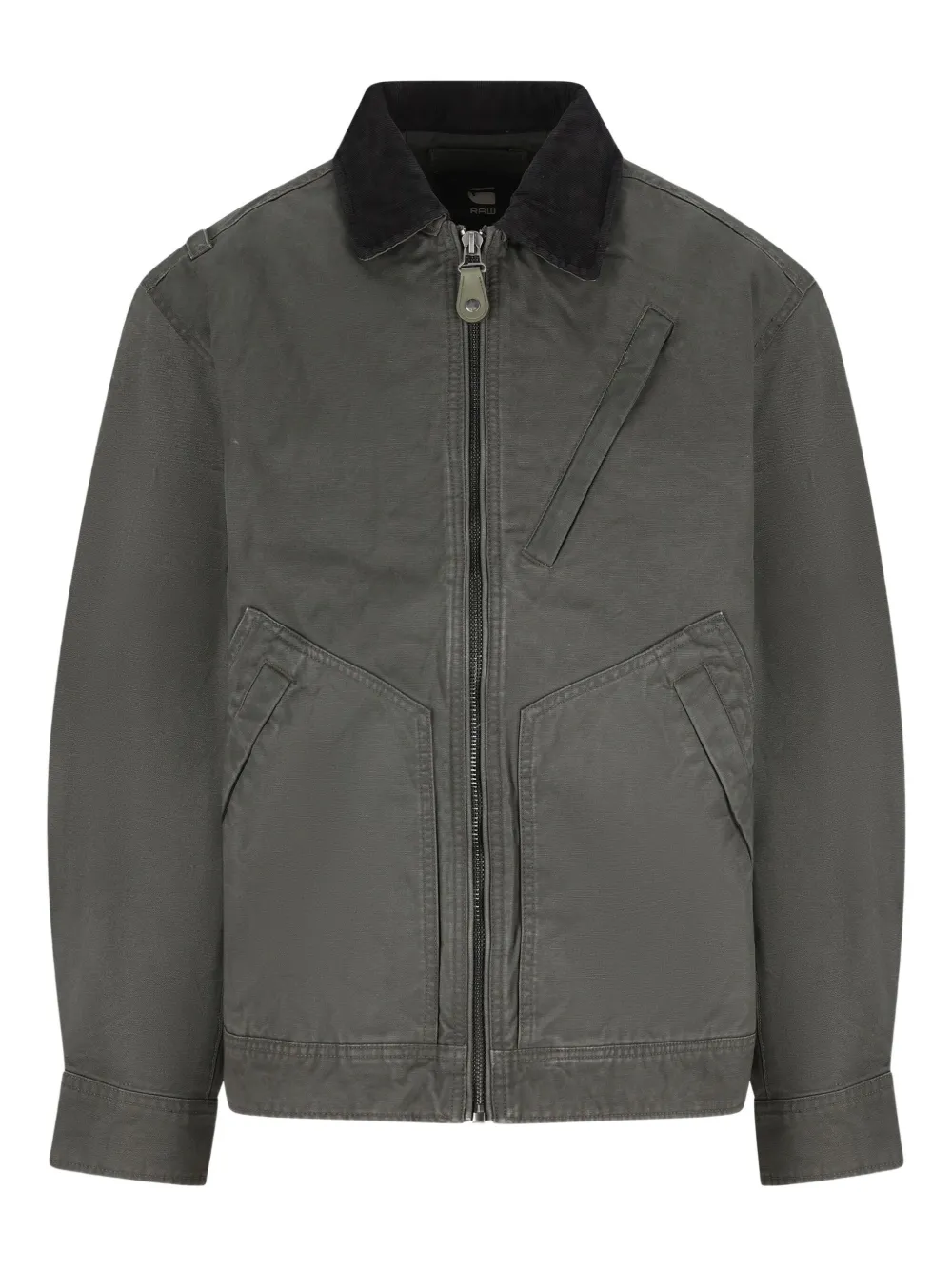 G-Star RAW Duty corduroy-collar trucker jacket - グレー G-Star RAW Duty corduroy-collar trucker jacket - グレー