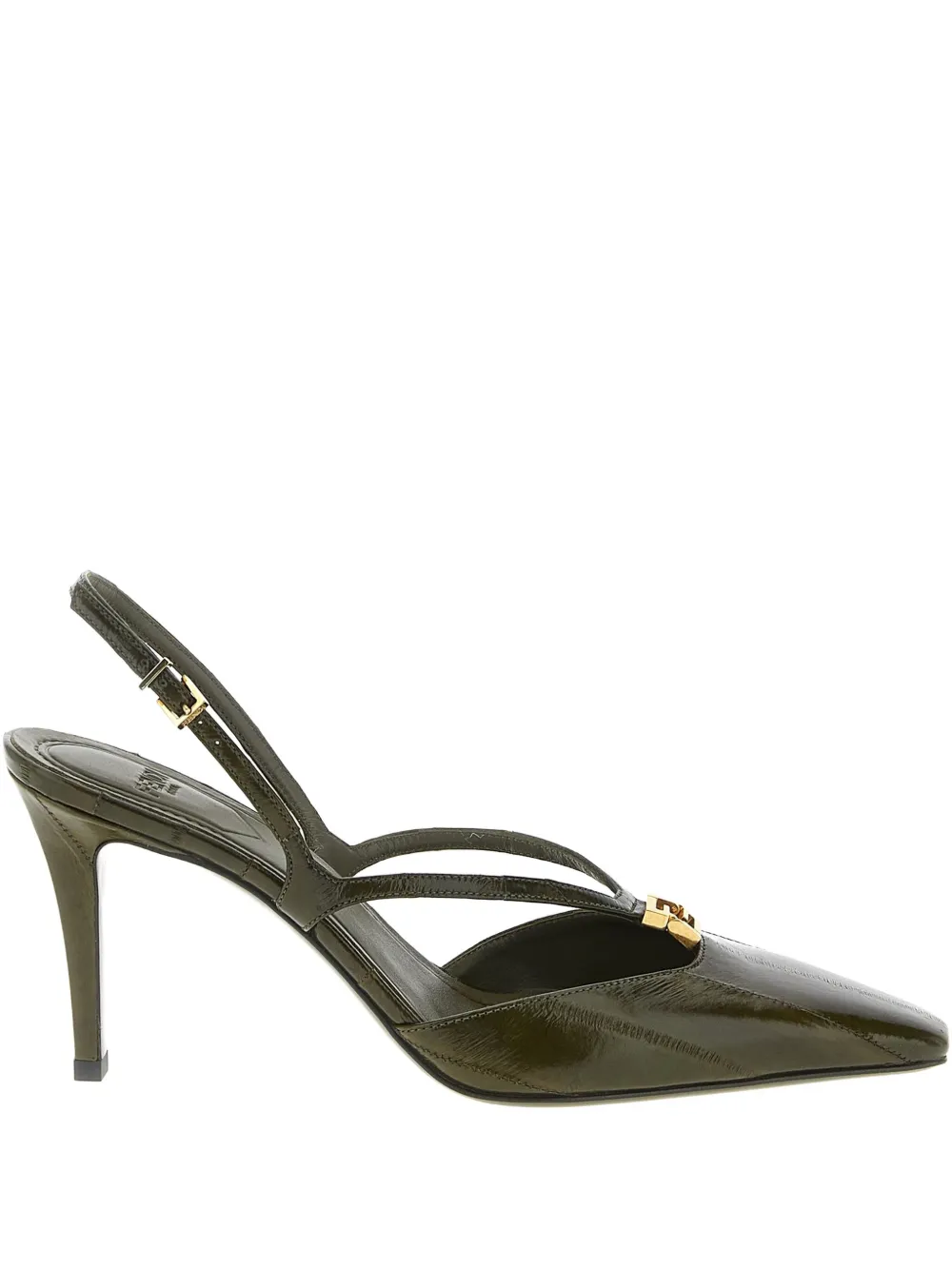 FENDI 85 mm FFold slingback pumps Groen