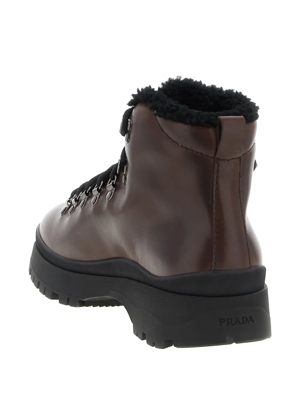 Prada 40 mm Brixen laarzen met logoplakkaat Bruin