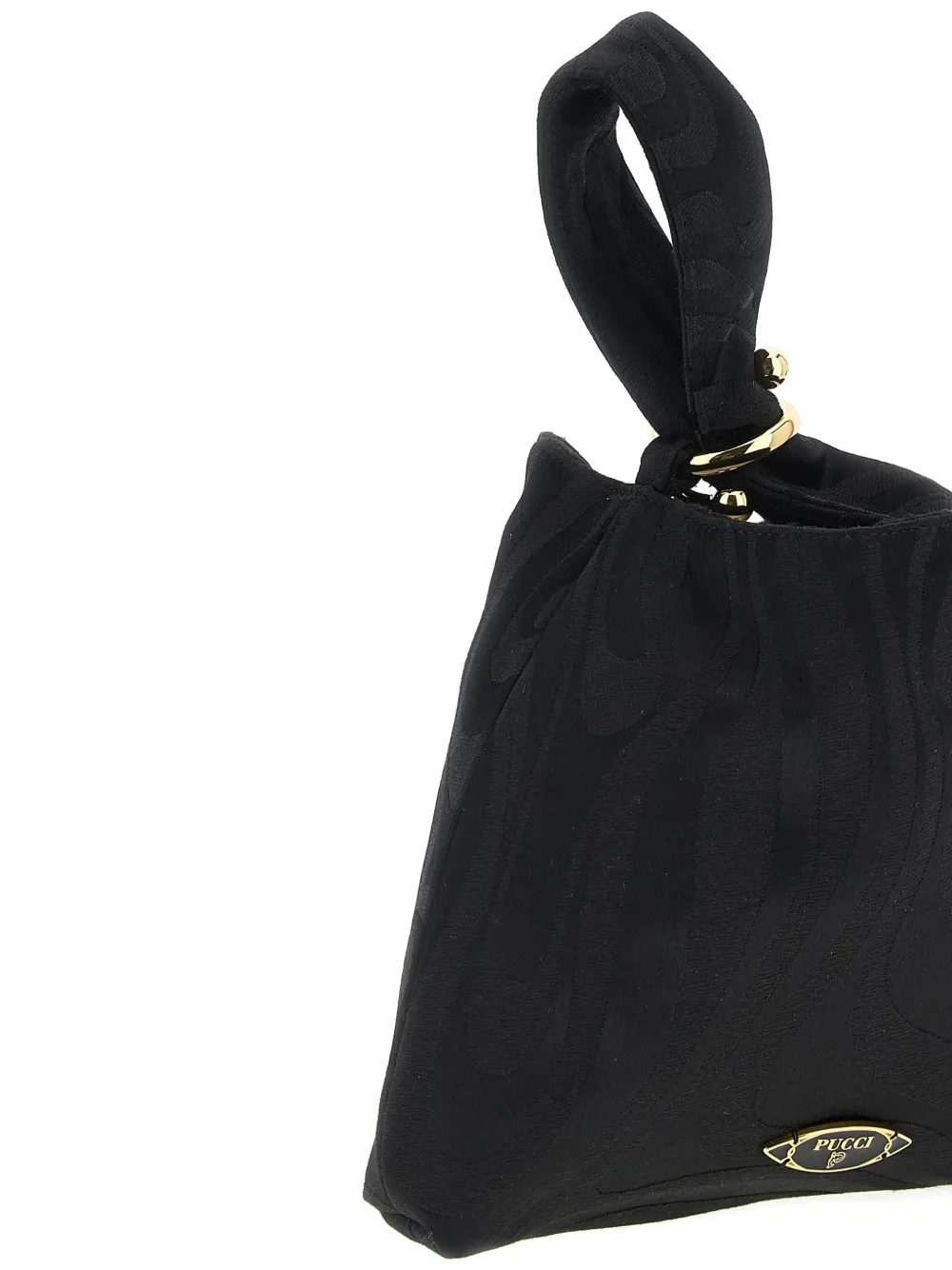 Pucci Silk Emilio Top-handle Bag In Black