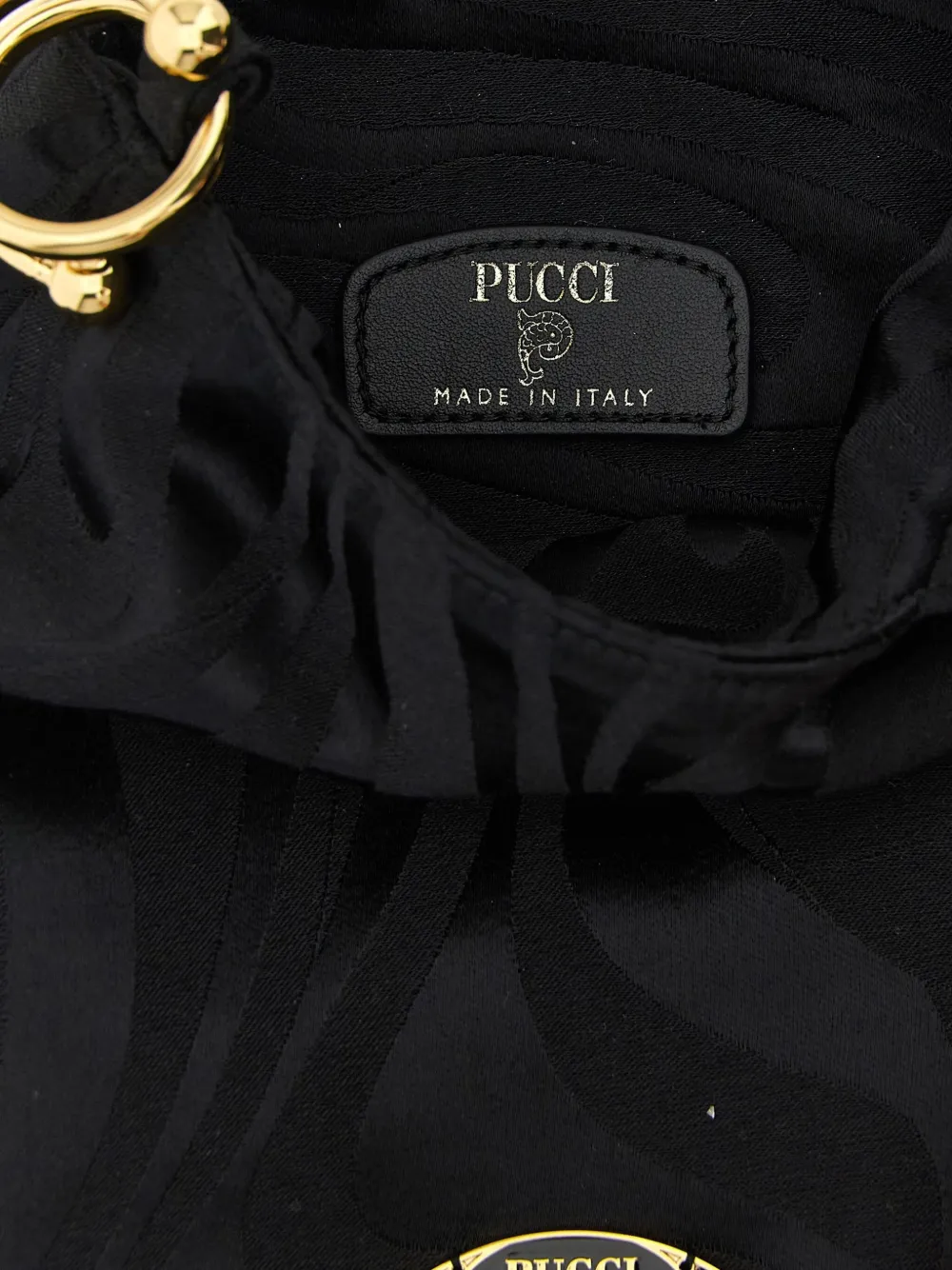 Pucci Silk Emilio Top-handle Bag In Black