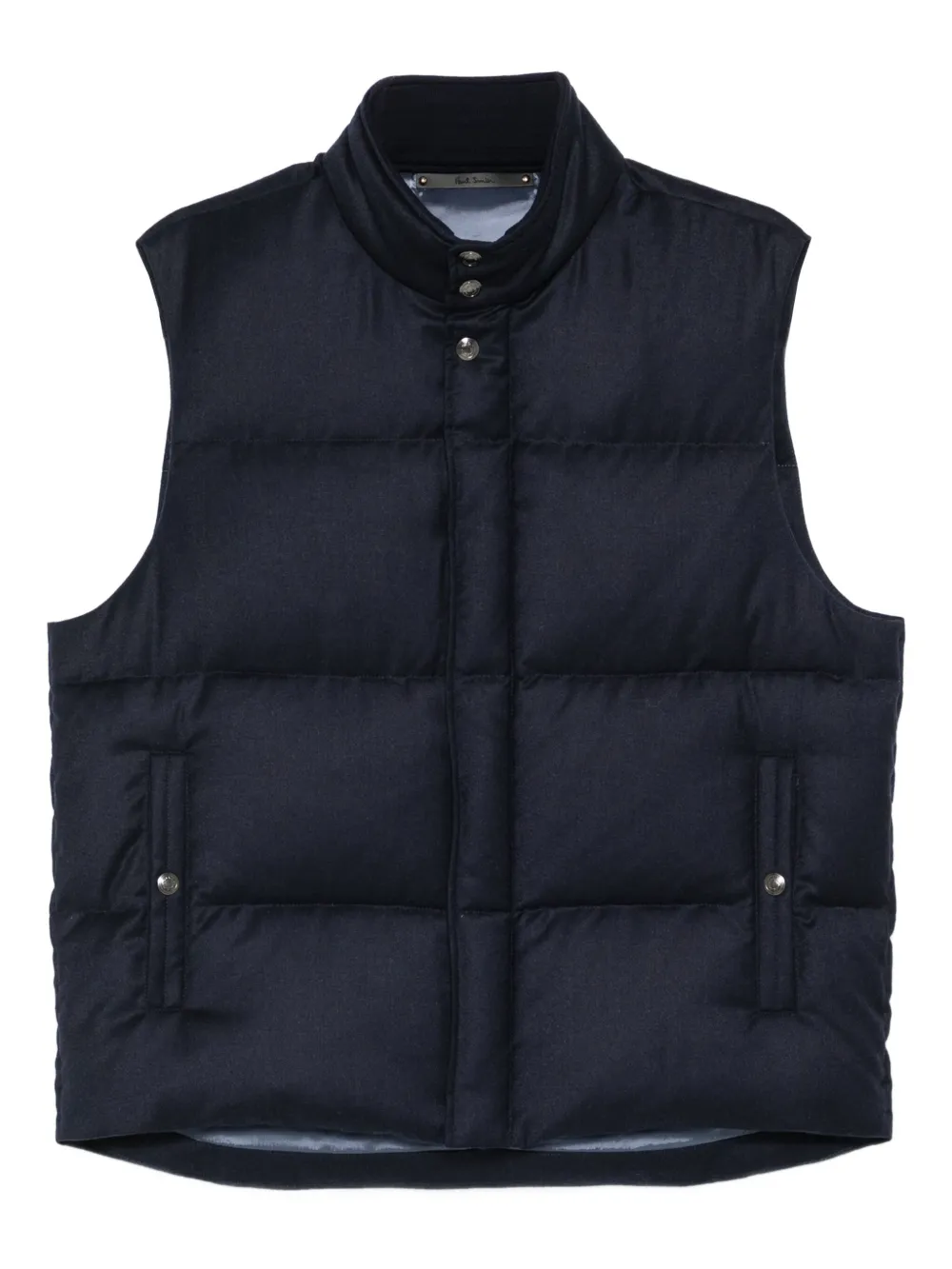 Paul Smith Quilted Wool And Cashmere-blend Down Gilet In Blue