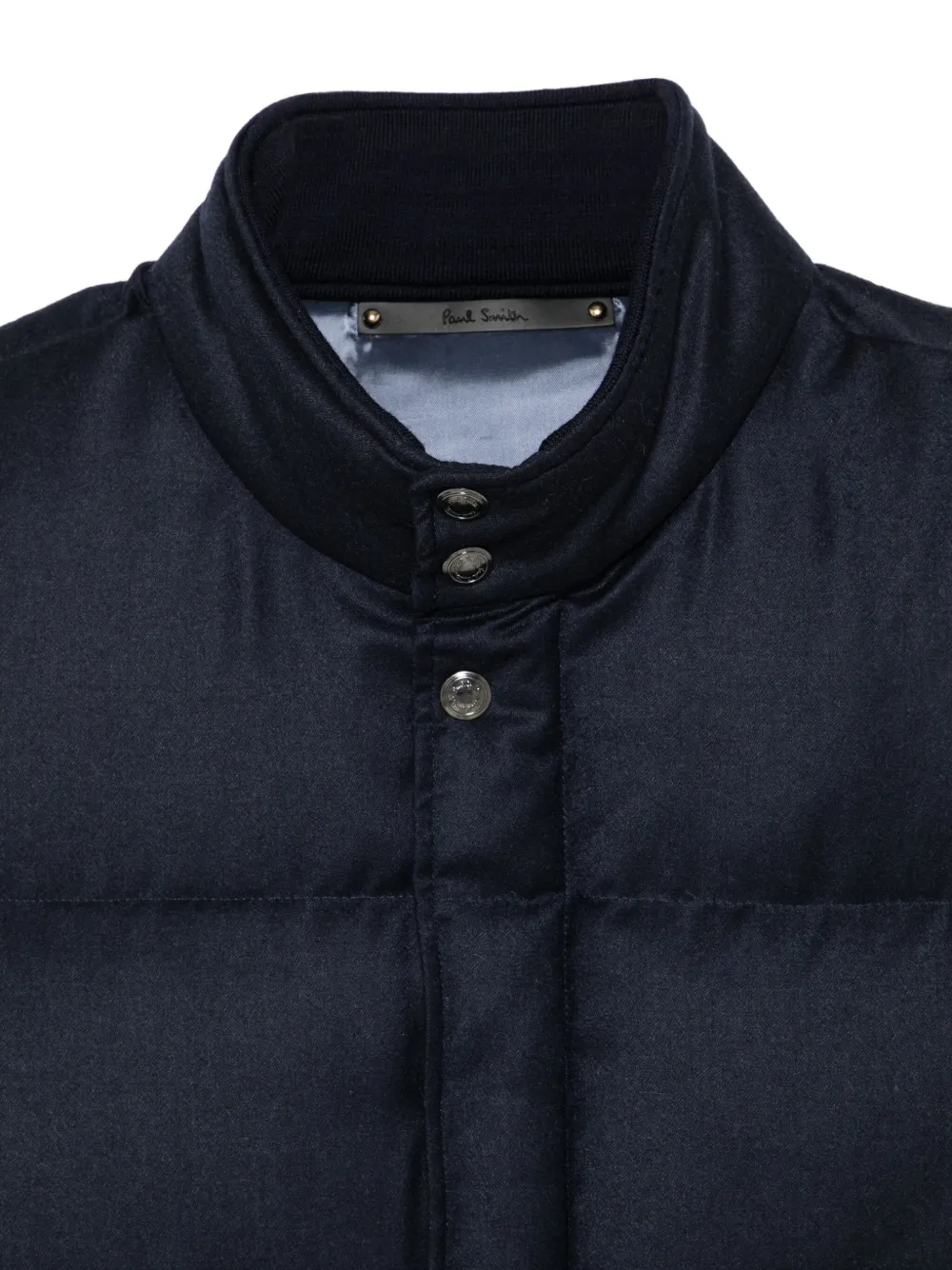 Paul Smith Quilted Wool And Cashmere-blend Down Gilet In Blue