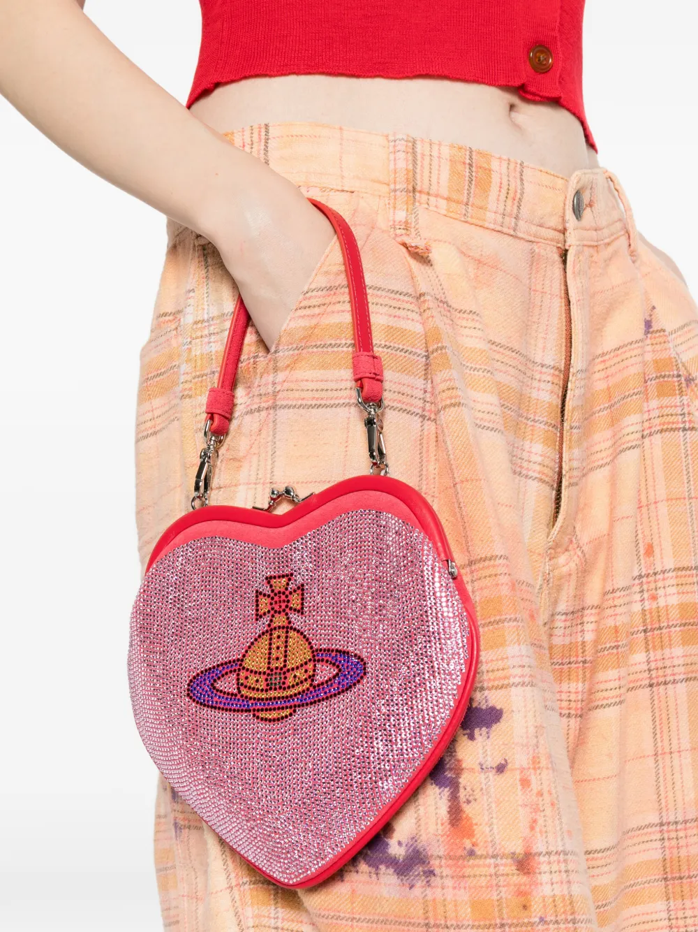 Vivienne Westwood Belle Heart-Frame shopper Rood