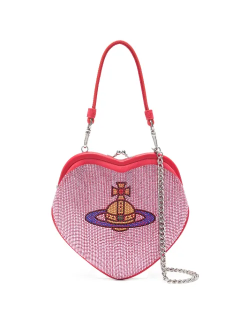 Vivienne Westwood Belle heart-frame hotfix tote bag