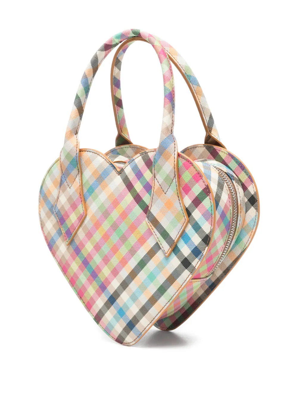 Vivienne Westwood Josephine Heart geruite shopper Beige