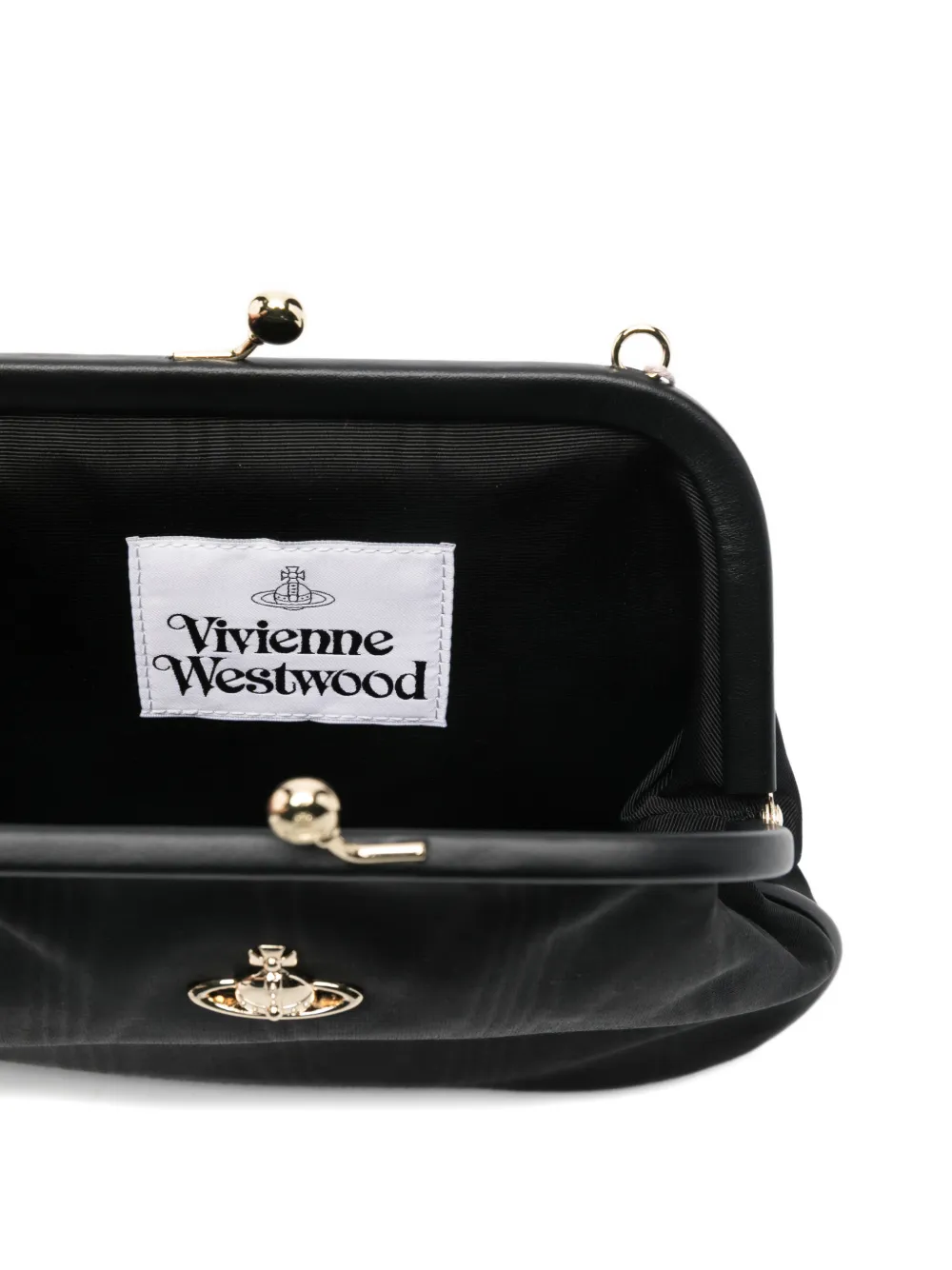 Vivienne Westwood Clutch met orb detail Zwart
