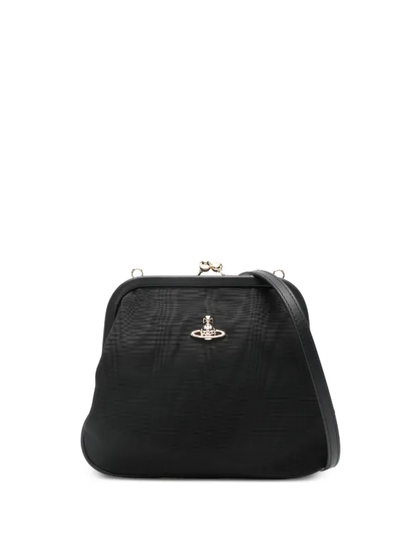 Vivienne Westwood Orb-detail Clutch Bag in Black