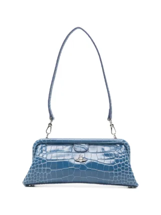Vivienne Westwood Jane クロコパターン ショルダーバッグ | ブルー