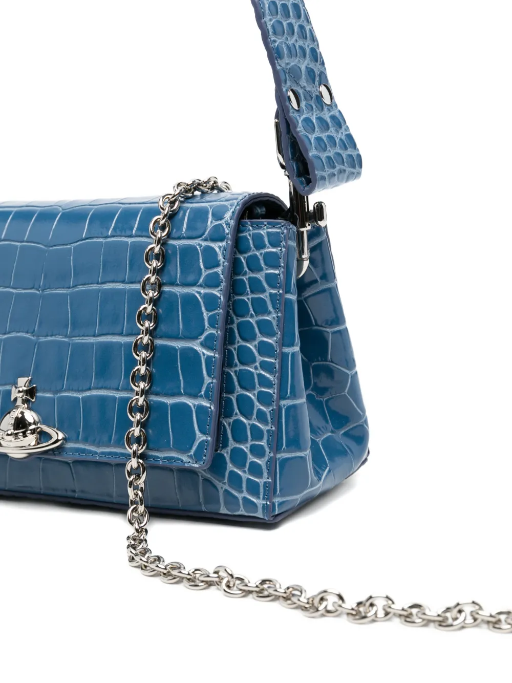 Vivienne Westwood Hazel レザーショルダーバッグ M | ブルー