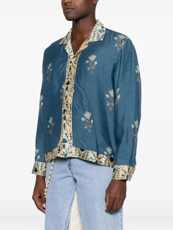 Kartik Research floral-print Shirt | Blue | FARFETCH