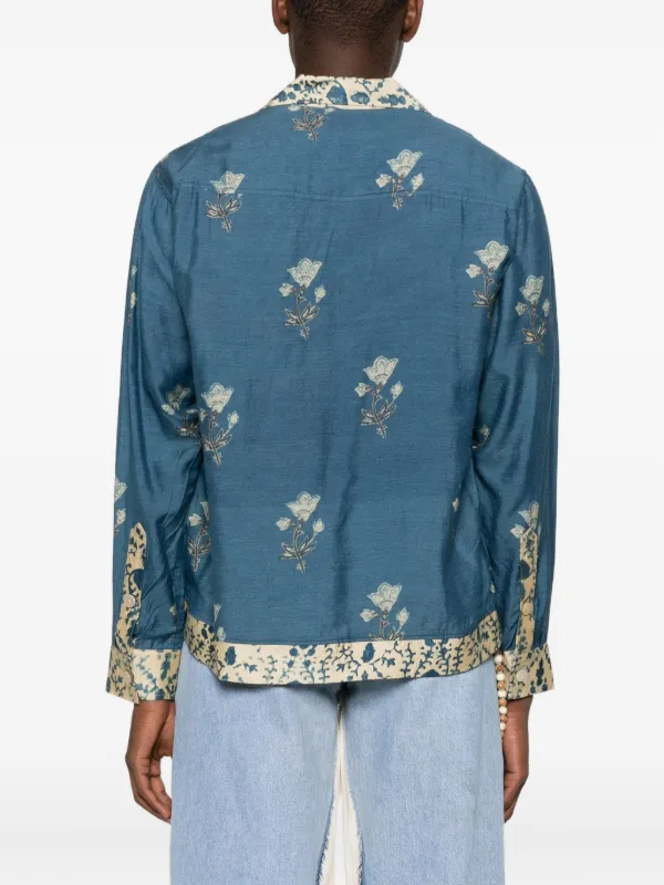 Chemise Kartik Research Bleu Indigo Brodée - Taille XL - Neuf Avec étiquette