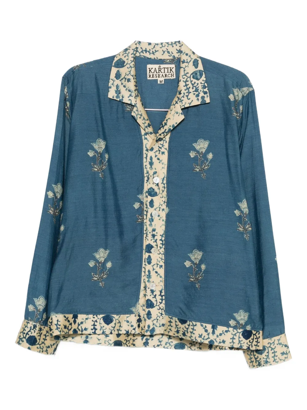 Kartik Research floral-print shirt | Blue | Image 1