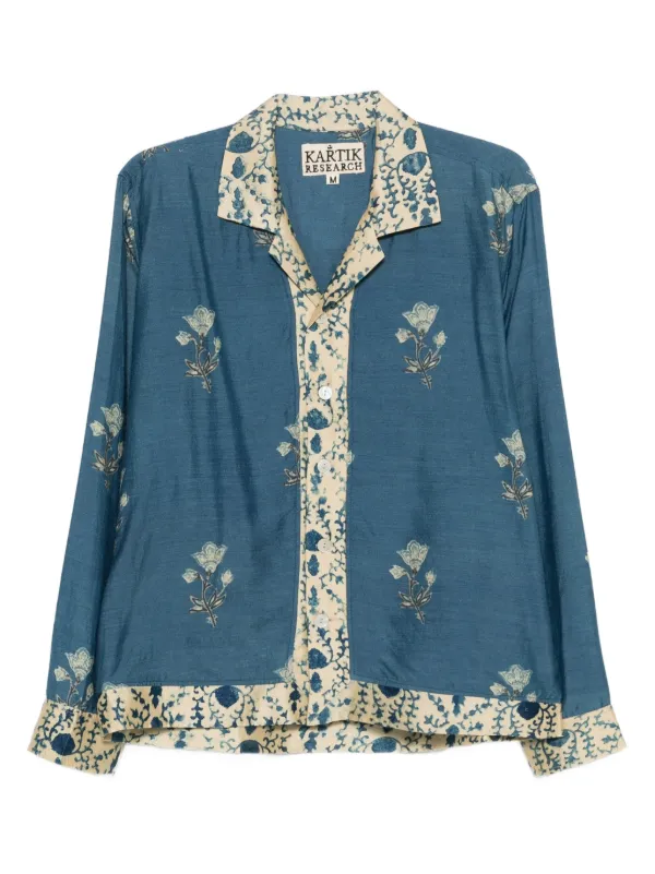 Kartik Research floral-print Shirt | Blue | FARFETCH