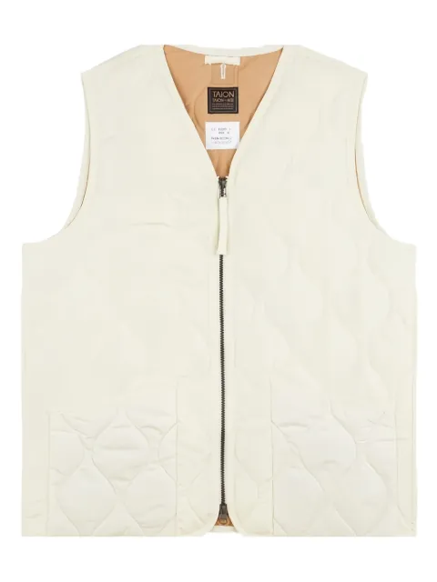 Taion matelassé V-neck gilet