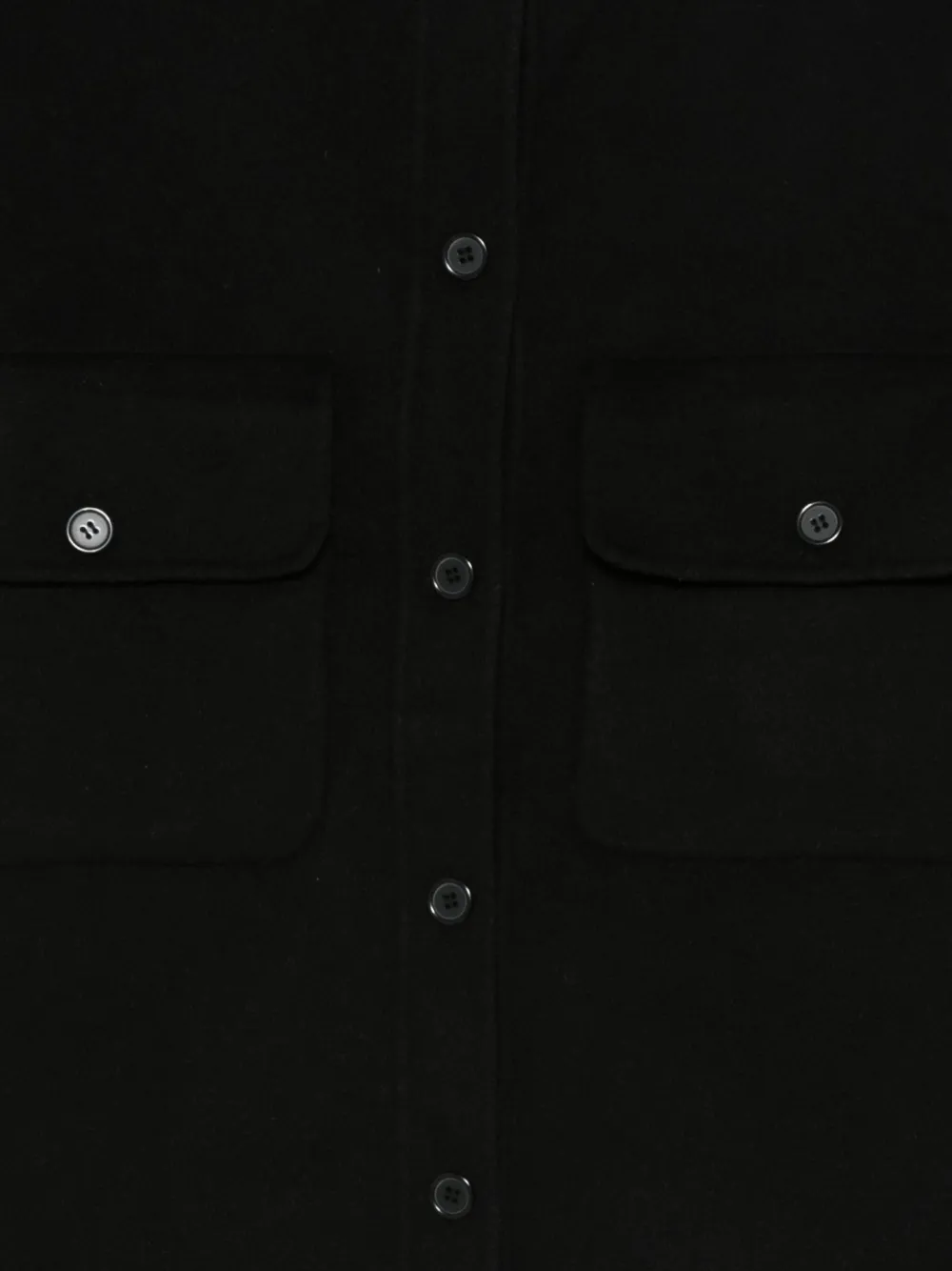 Erika Cavallini Wollen jack met klepzak Zwart