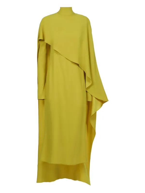 Taller Marmo Carrington Draped Midi Dress in Green