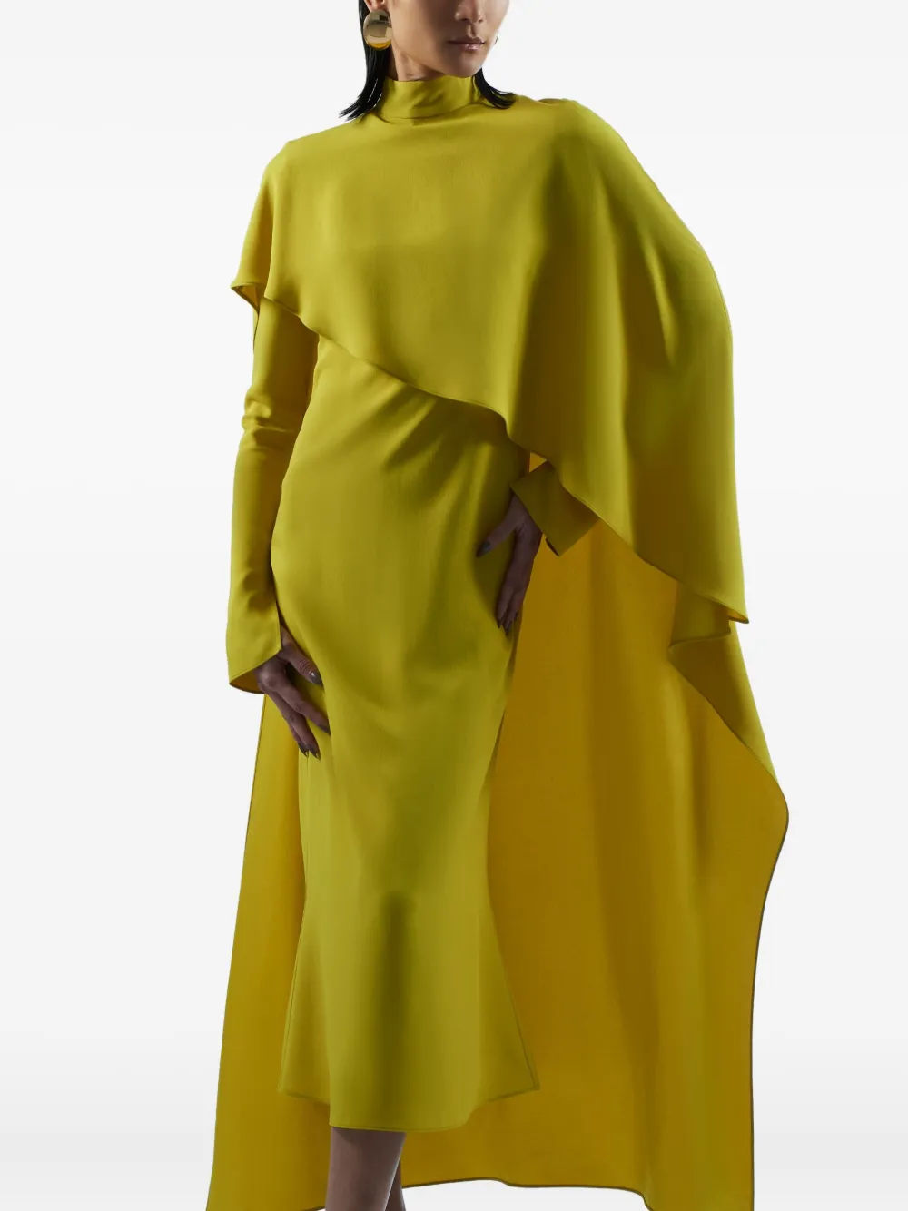 Taller Marmo Carrington gedrapeerde midi-jurk Groen