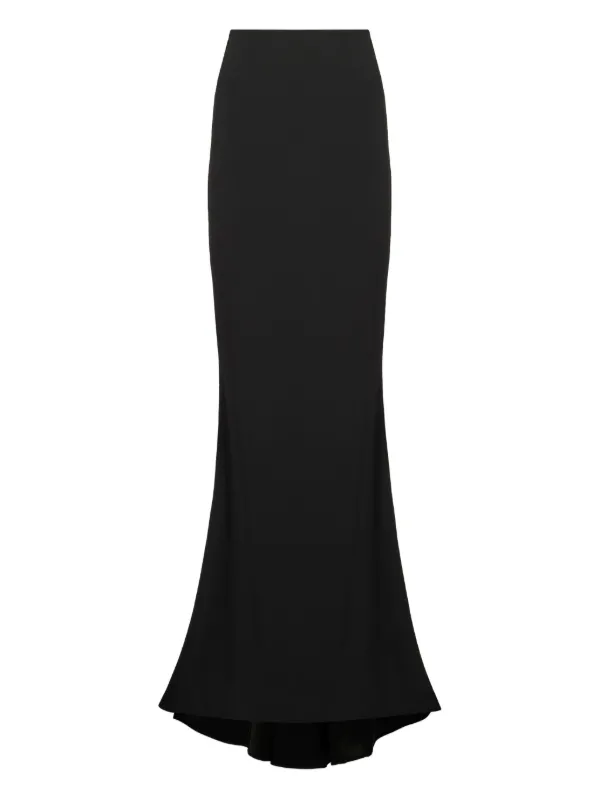 Taller Marmo Silver Screen Maxi Skirt in Black