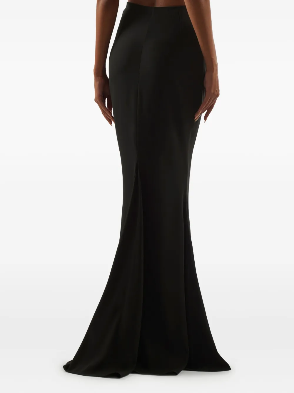 Taller Marmo Silver Screen Maxi Skirt in Black, view 4