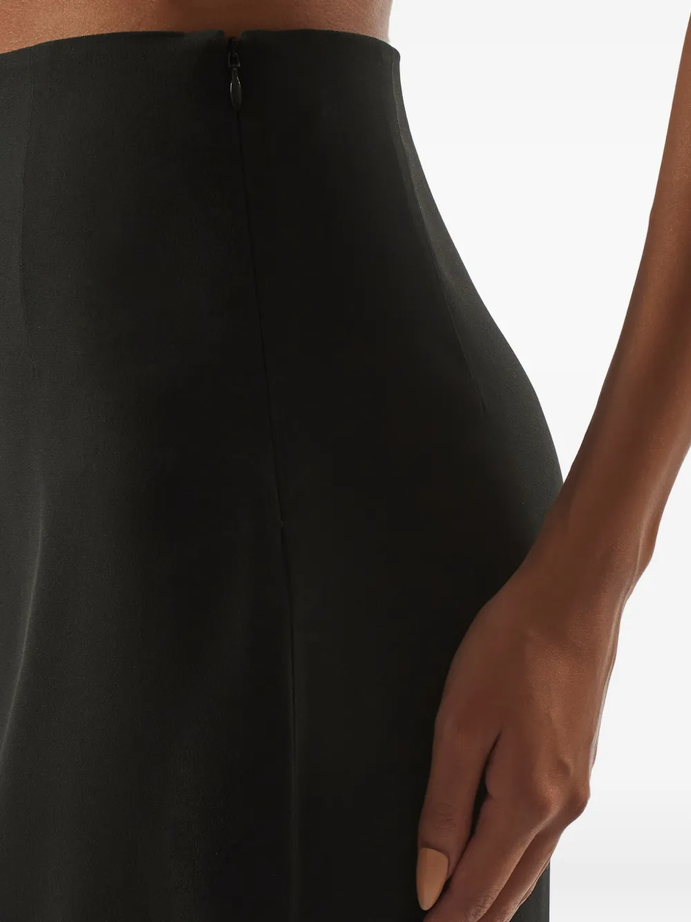 Taller Marmo Silver Screen Maxi Skirt in Black, view 5