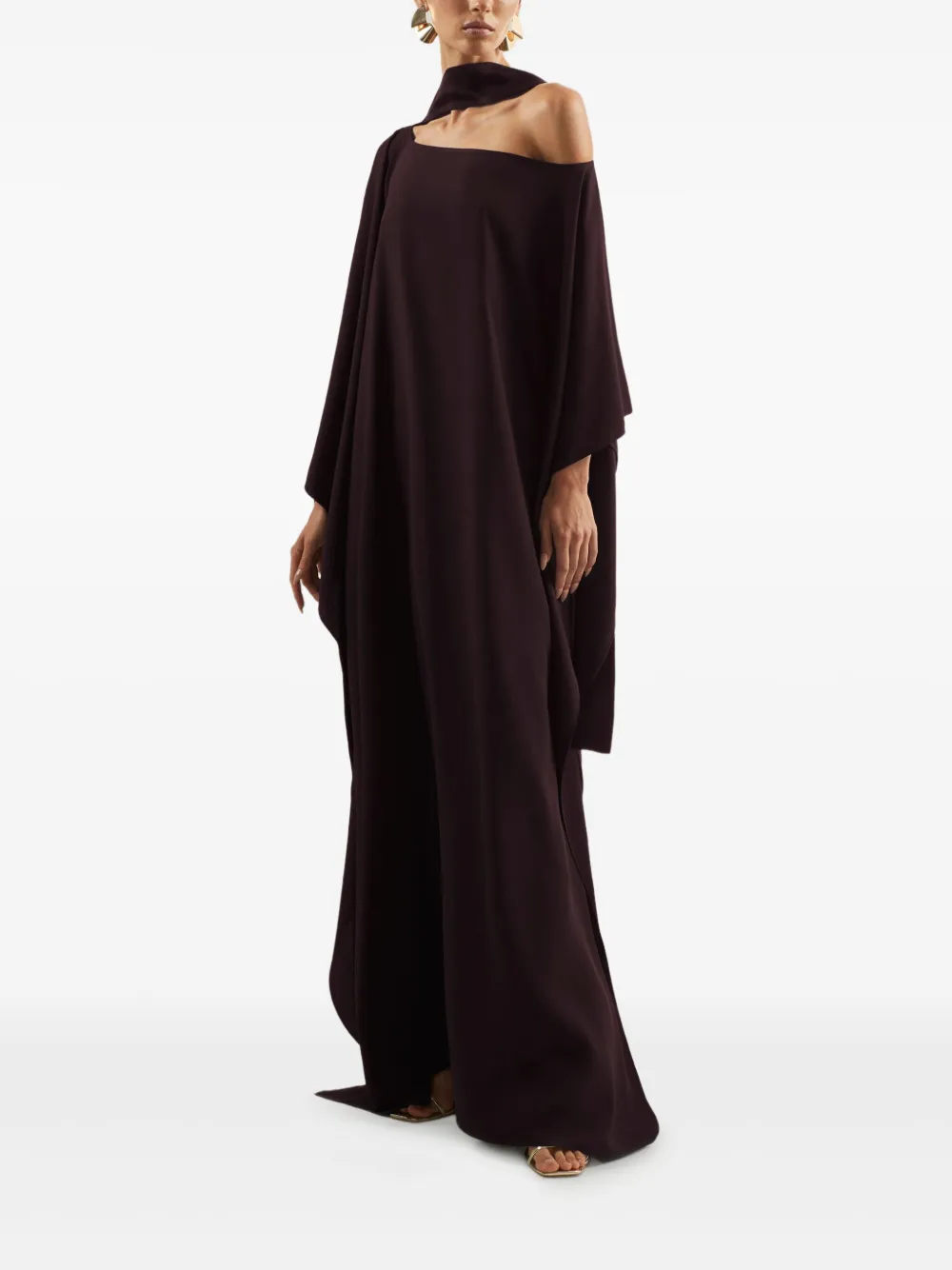 Taller Marmo Barths asymmetrische maxi-jurk Bruin