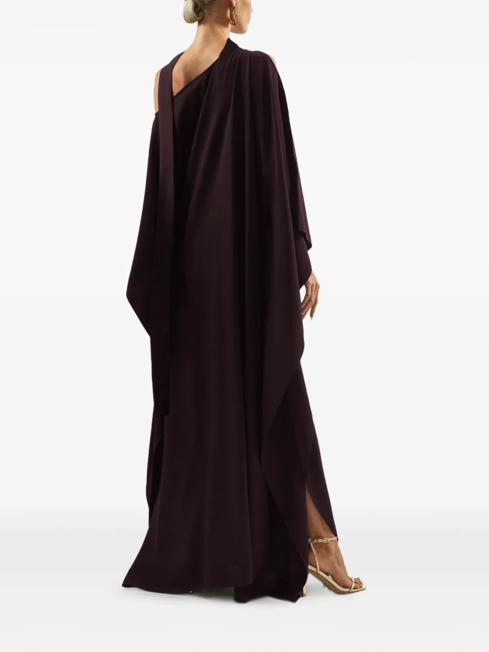 Taller Marmo Barths asymmetrische maxi-jurk Bruin