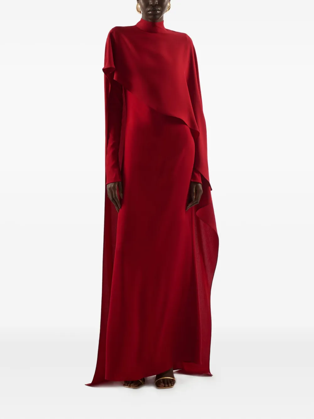Taller Marmo Carrington maxi-jurk met hoge hals - Rood