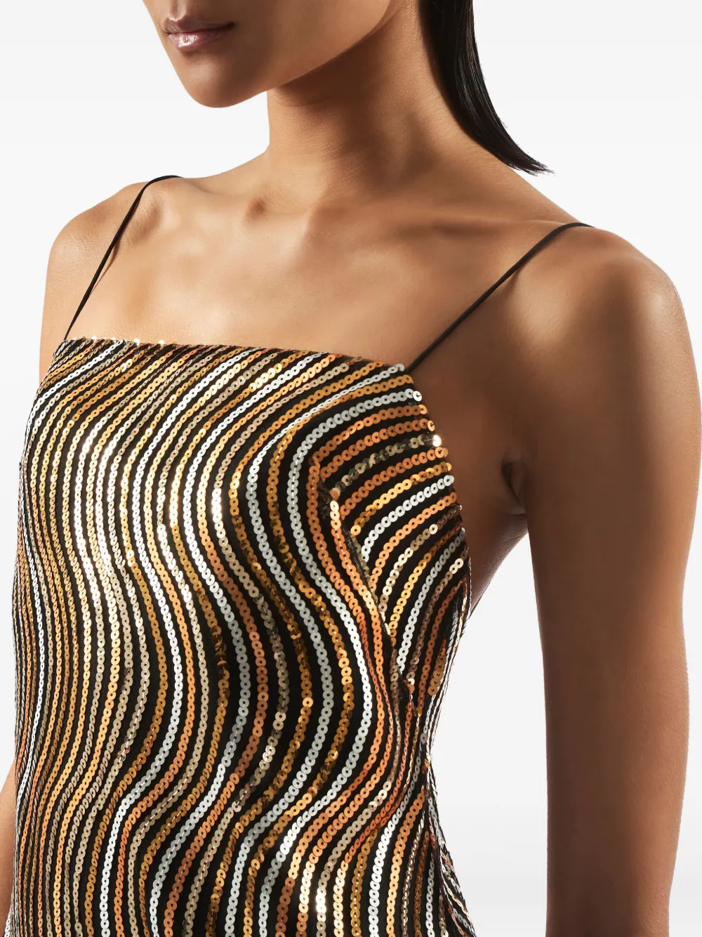 Taller Marmo Hemingway Disco Fringed Sequin-embellished Midi Dress In Gold