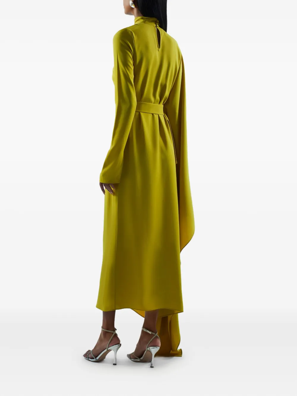 Taller Marmo Tanning midi-jurk met ceintuur Geel