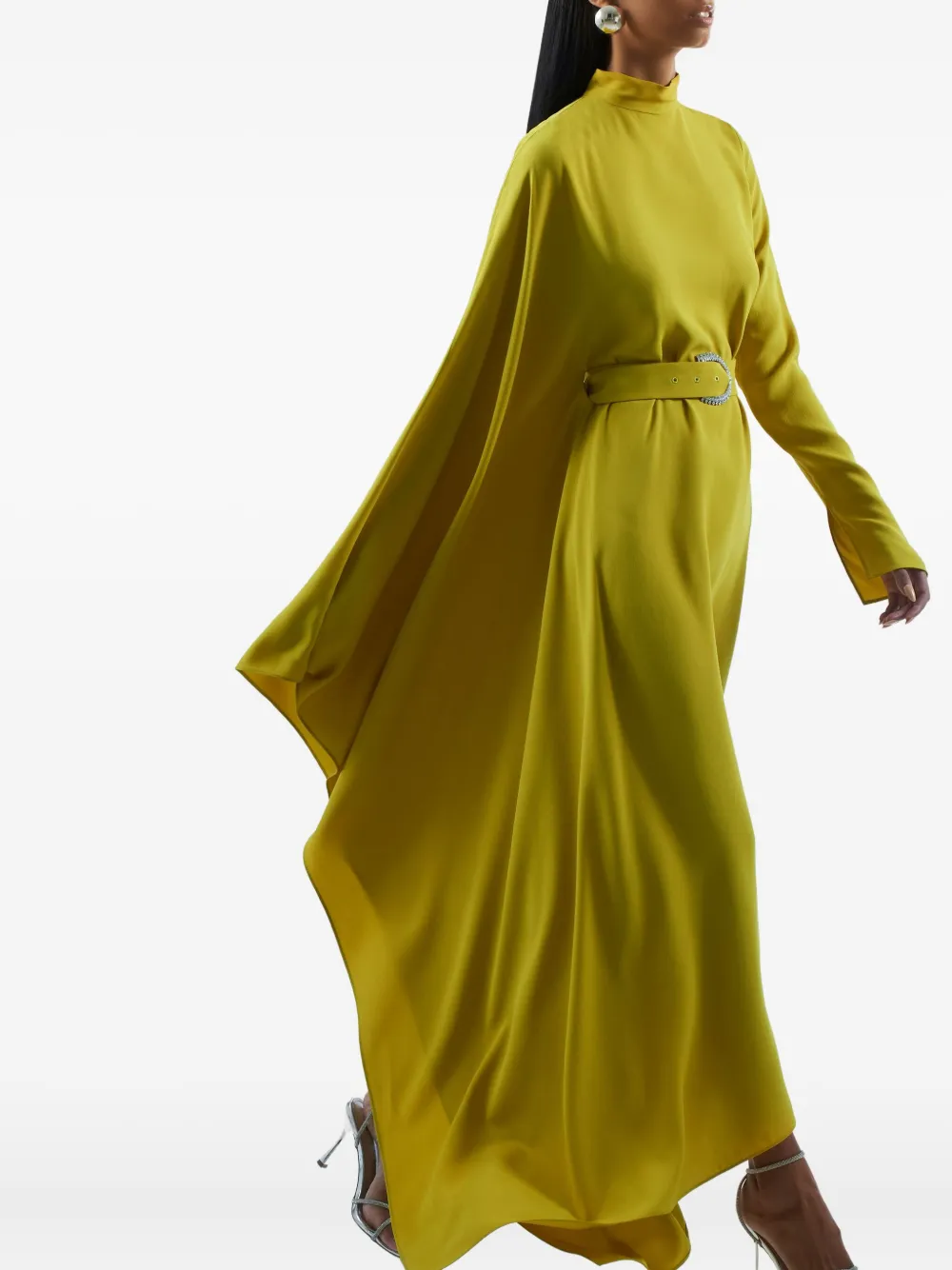 Taller Marmo Tanning midi-jurk met ceintuur Geel