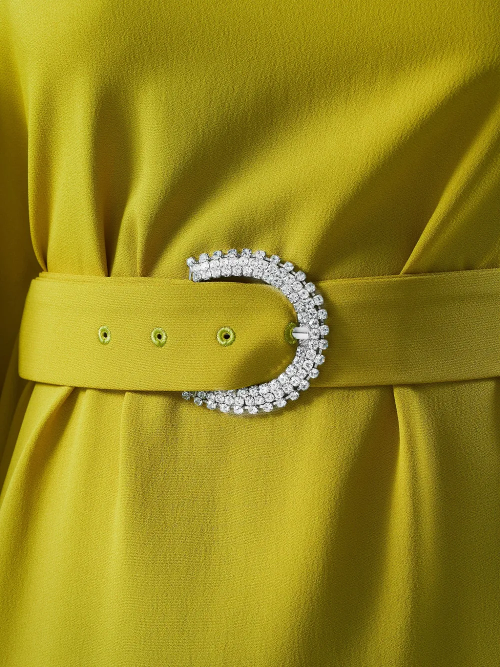 Taller Marmo Tanning midi-jurk met ceintuur Geel