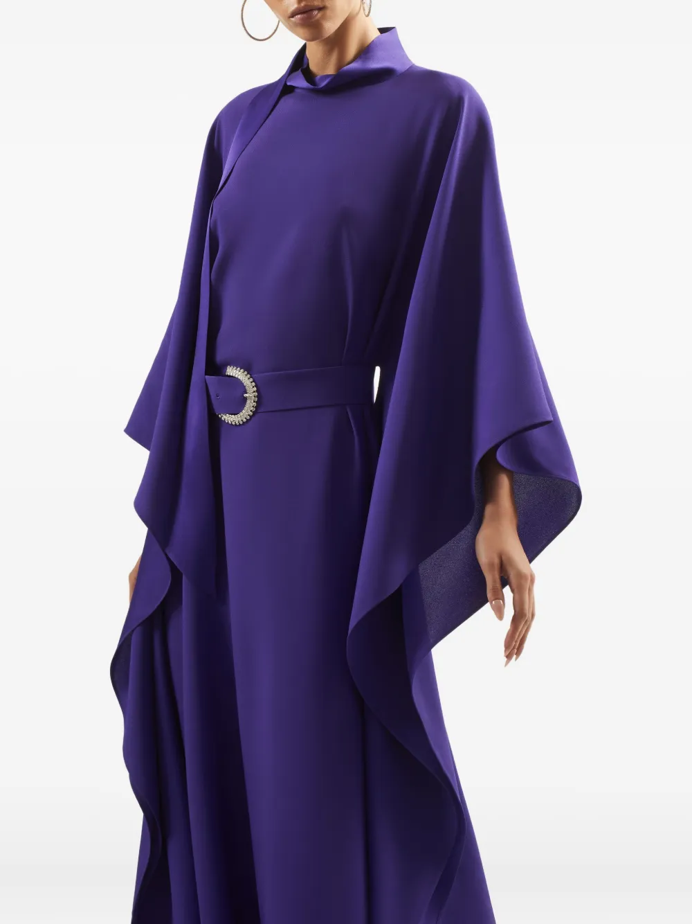 Taller Marmo La Luna Crystal-belted Midi Kaftan In Purple
