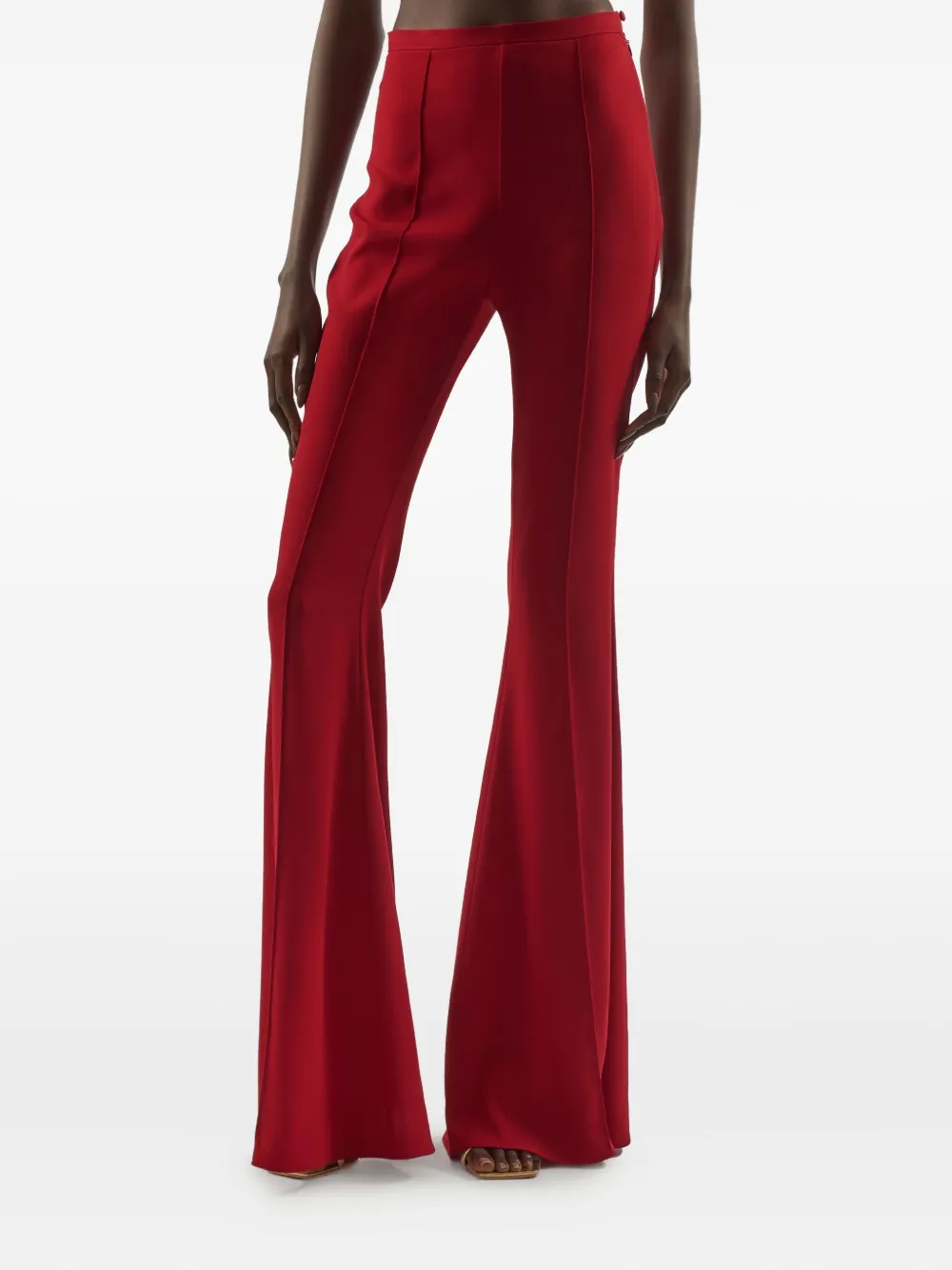 Taller Marmo Mae Flared Trousers In Red