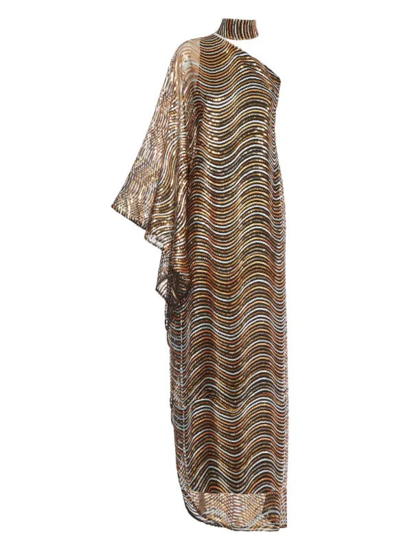 Taller Marmo Glaum one-shoulder Midi Dress | Gold | FARFETCH