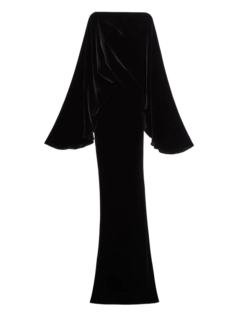 Taller Marmo Abito da sera Musidora lungo drappeggiato - Nero